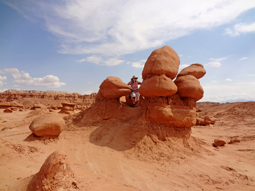 Karen Duquette having fun with the goblins